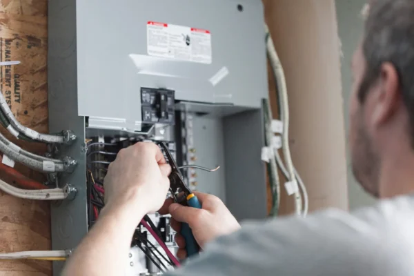 Electrician upgrading the wiring in a Northern Alabama home